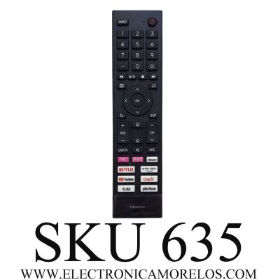 CONTROL REMOTO ORIGINAL PARA SMART TV HISENSE (( NUEVO )) COMANDO DE VOZ / NÚMERO DE PARTE ERF3Y80H / ZDL1211206 / LED 4K UHD Smart Android / MODELO 43A53FUV / 50A53FUV / 55A53FUV / 65A53FUV